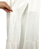 Hello Molly White Eyelet Deep Front Slit Skirt NWT- Size 6 (we have matching top)