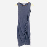 Leith Heathered Navy Ruched Dress- Size XS