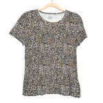 J Crew Animal Print Studio Tee- Size M