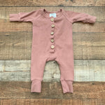 Mebie Baby Apricot Button Up Jumpsuit- Size 0-3M