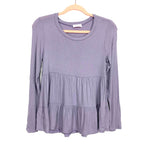 Pink Lily Lavender Long Sleeve Super Soft Top- Size S