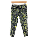 Sweaty Betty Grey/Black/Green Print 7/8 Length Leggings NWT- Size M (Inseam 24")