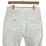 Good American White Good Legs Distressed Hem Jeans- Size 14/32 (Inseam 28”)