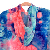 No Brand Pink/Purple/Blue Tie Dye Hoodie- Size M