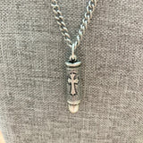 No Brand Silver Cross Pendant Necklace