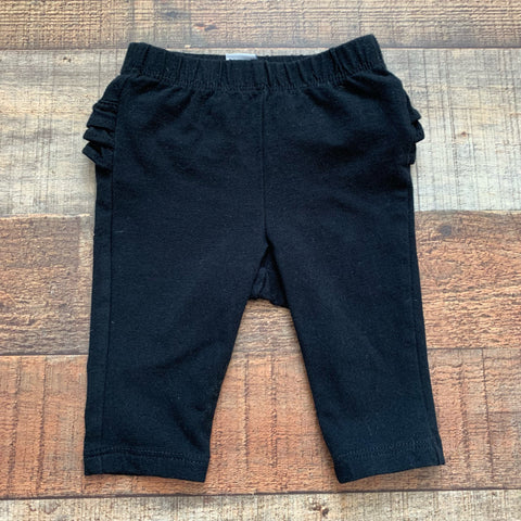 Old Navy Black Ruffle Bottom Leggings- Size 3-6M