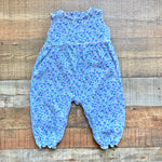 The Beaufort Bonnet Blue and Purple Floral Jumpsuit- Size 12-18M