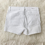 Kut from the Kloth White Gidget Fray Denim Shorts- Size 4