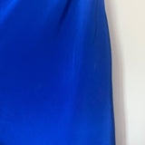 Nicole Miller Blue Batwing One Shoulder Silk Dress- Size 10 (see notes)