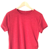 No Brand Burgundy Short Sleeve Dress with Ruched Side- Size ~XS