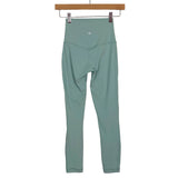 Lululemon Mint High Waisted Leggings- Size 2 (Inseam 25")