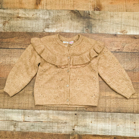 Zara Tan Ruffle Cardigan- Size 4-5 Years