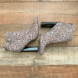 Qupid Animal Print Suede Back Zipper Booties- Size 8.5