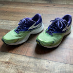 Brooks Launch Green/Purple Sneakers- Size 7.5 (GOOD CONDITION)