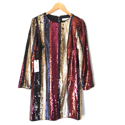 Ali & Jay Color Block Stripe Sequins Mini Dress NWT- Size S