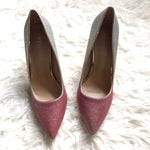 Venus Silver and Pink Ombré Sparkle Heels- Size 7.5