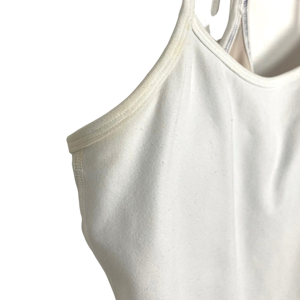 Lululemon White Built In Bra Workout Tank- Size 6 (see notes