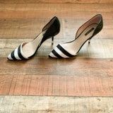 Zara Women Black and White Heels- Size 38 (US 7.5 see notes)