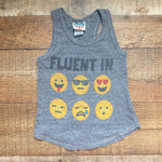 Junk Food Heather Grey Emoji Tank Top- Size 4 (XXS)