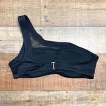 Shade & Shore x Target Black Mesh One Shoulder Padded Bikini Top- Size M (we have matching bottoms)