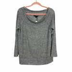 Gibson Heathered Grey Boat Neck Super Soft Sweater NWT- Size M