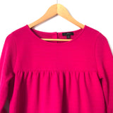 J Crew Fuchsia Bell Sleeve Thicker Material Top- Size XS