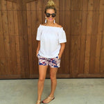 J Crew White Off the Shoulder Top- Size 4