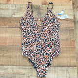Time And True Animal Print One Piece Swimsuit NWT- Size M (8-10)
