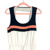 Jessica Simpson White/Black/Pink Sleeveless Maxi Dress- Size M