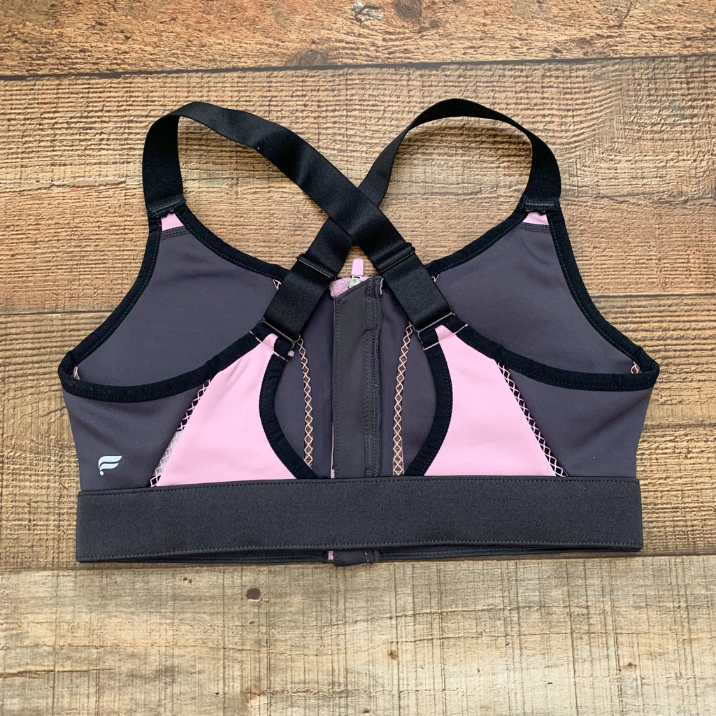 Fabletics High Support Grey and Pink Sports Bra- Size S – The