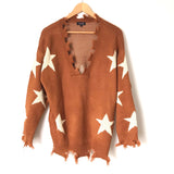 Amaryllis Star Distressed Sweater- Size S