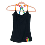 Tasc Black/Bright Straps All Season Comfort Workout Top- Size XS