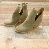 Mi.im Tan Side Cut Out Booties With Gold Front Detail- Size 6.5 (See Notes)