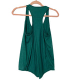 Marika Teal Racerback with Back Pleat Tank- Size M