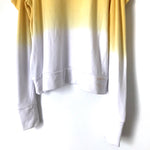 Peace Love World Yellow Ombré “Cultivate Happiness” Cold Shoulder Sweater- Size S