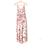 Pink Lily Pink Open Back Floral Maxi Dress- Size L (see notes)