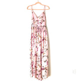 Pink Lily Pink Open Back Floral Maxi Dress- Size L (see notes)