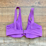 Calia Purple Front Tie Padded Bikini Top- Size L (we have matching bottoms)