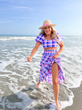 Buddy Love Pastel Checkered Bikini Top- Size M (we have matching bottom and skirt)