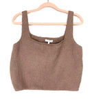 Amaryllis Camel Brown Sweater Knit Cami- Size L