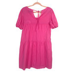 Petal & Pup Hot Pink Puff Sleeve with Pockets Dress NWT- Size 2