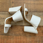 Express White Heeled Sandals- Size 8