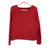 Carbon38 Red Dahlia with Back Macrame Cut Outs Sweatshirt- Size S (we have matching leggings)
