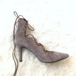 Vince Camuto Grey Lace Up Heels- Size 9.5