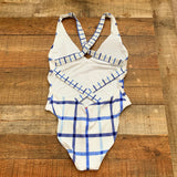 Red Carter Blue and White Striped Plunge Neck One Piece NWT- Size M (sold out online)
