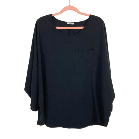 Jodifl Black Front Pocket Dolman Sleeve Tunic- Size L