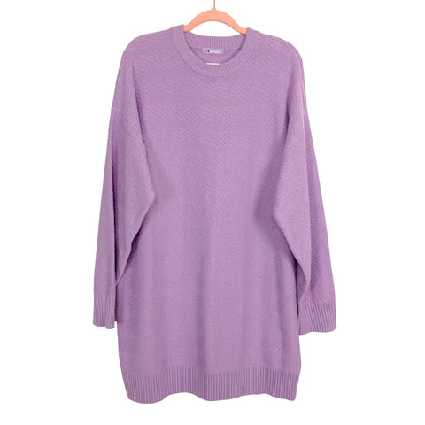 La Lavon Purple The Lola Sweater Mini Dress NWT- Size M