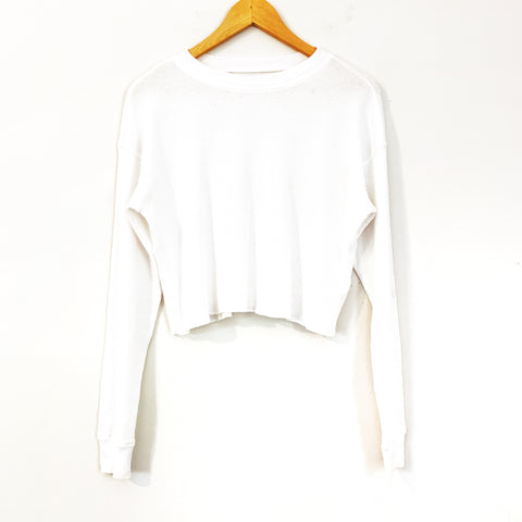 TNA White Thermal Crop Top- Size XS