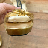 Dolcis Gold Guthrie Open Toe Heels- Size 7 (See Notes)