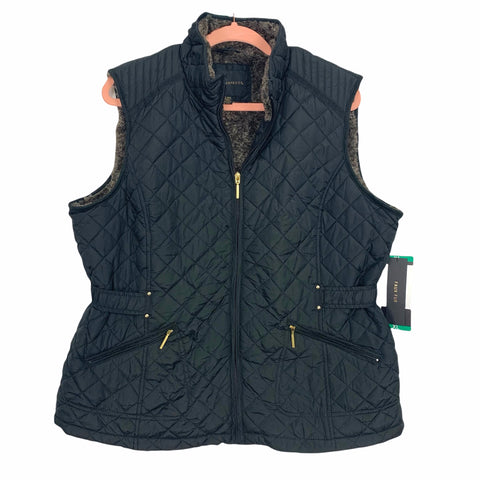 Weatherproof Black Faux Fur Lined Vest NWT- Size XL